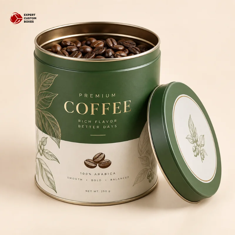custom coffee tins