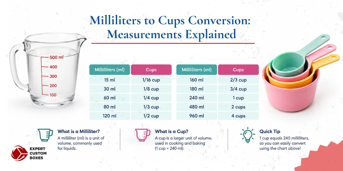Milliliters to Cups Conversion: Why Precision Matters in Packaging