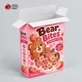 Printed Cereal With Bear On Box